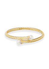 Lina Bypass Bracelet with Diamond and Pearl