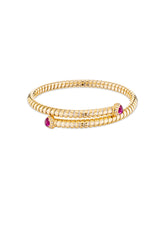 Trisolina Bypass Cabochon Ruby Bangle
