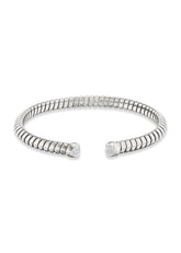 Trisolina Open Bangle in White Gold