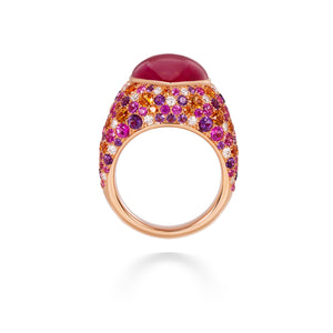 Calvina Heart Shaped Ruby Ring