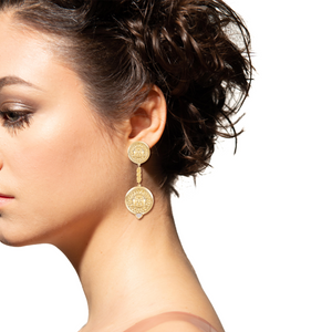Soleil Gold Long Earrings
