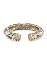Trisola Gold & Titanium Open Bangle