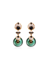 Pneu Earrings (Top) with Black Onyx & Diamond Pavé