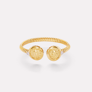 Bracelet double soleil en or