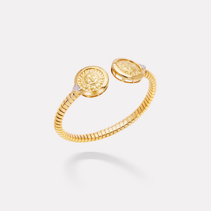 Bracelet double soleil en or