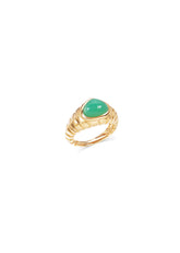 Timo Cabochon Chrysoprase Ring