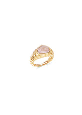 Timo Cabochon Rose Quartz Ring