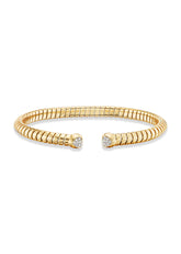 Trisolina Open Bangle in Yellow Gold