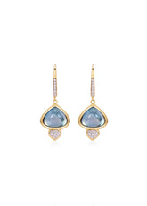 Trisolina French Wire Earrings with Blue Topaz