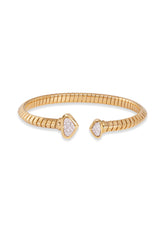 Trisolina Small Castagna Bangle in Yellow Gold