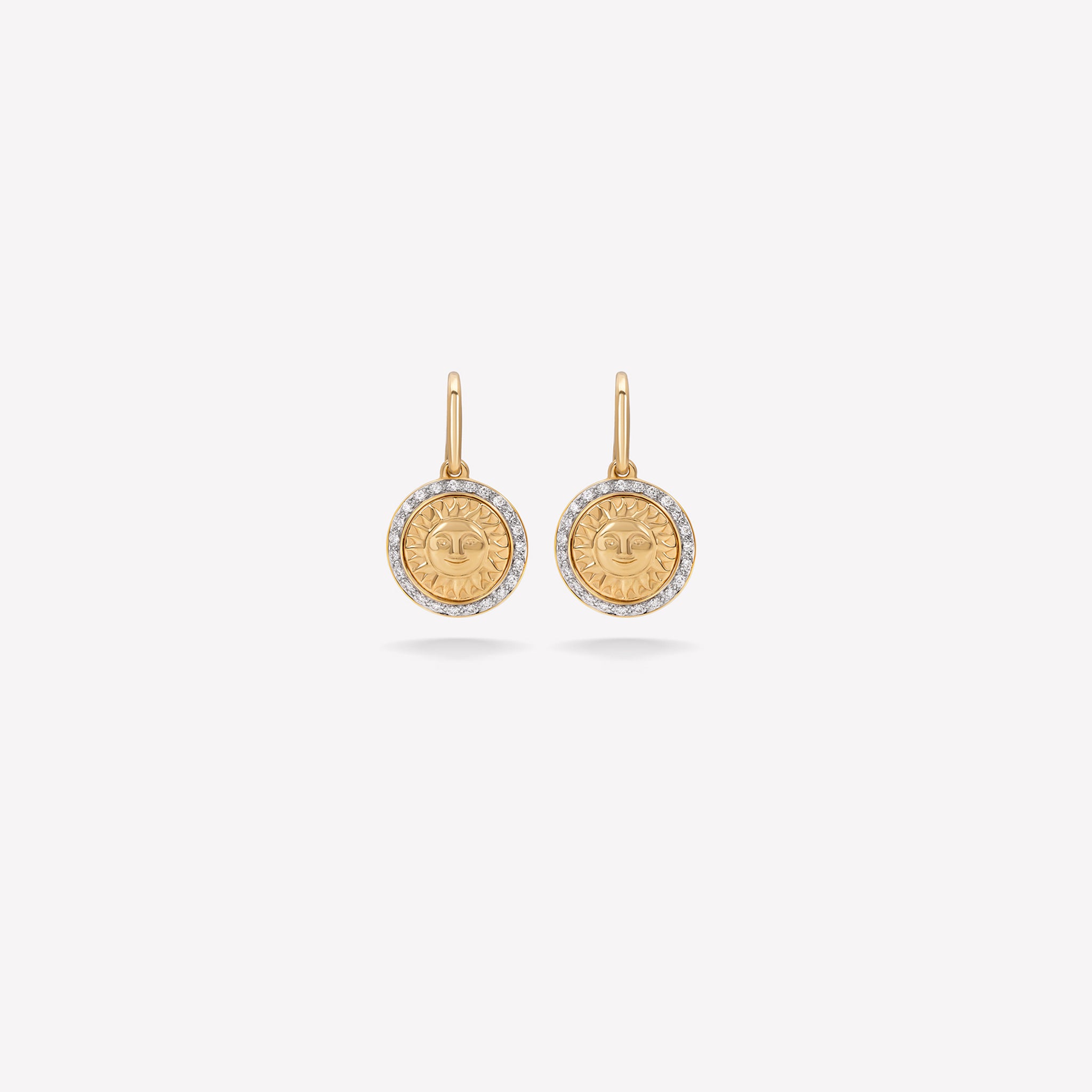 marinab.com, Soleil Small Gold Pavé French Wire Earrings