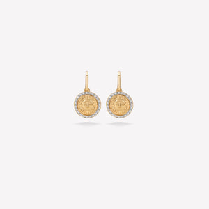 marinab.com, Soleil Small Gold Pavé French Wire Earrings