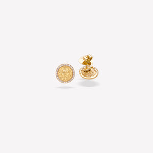 marinab.com, Soleil Small Gold Pav&eacute; Stud Earrings