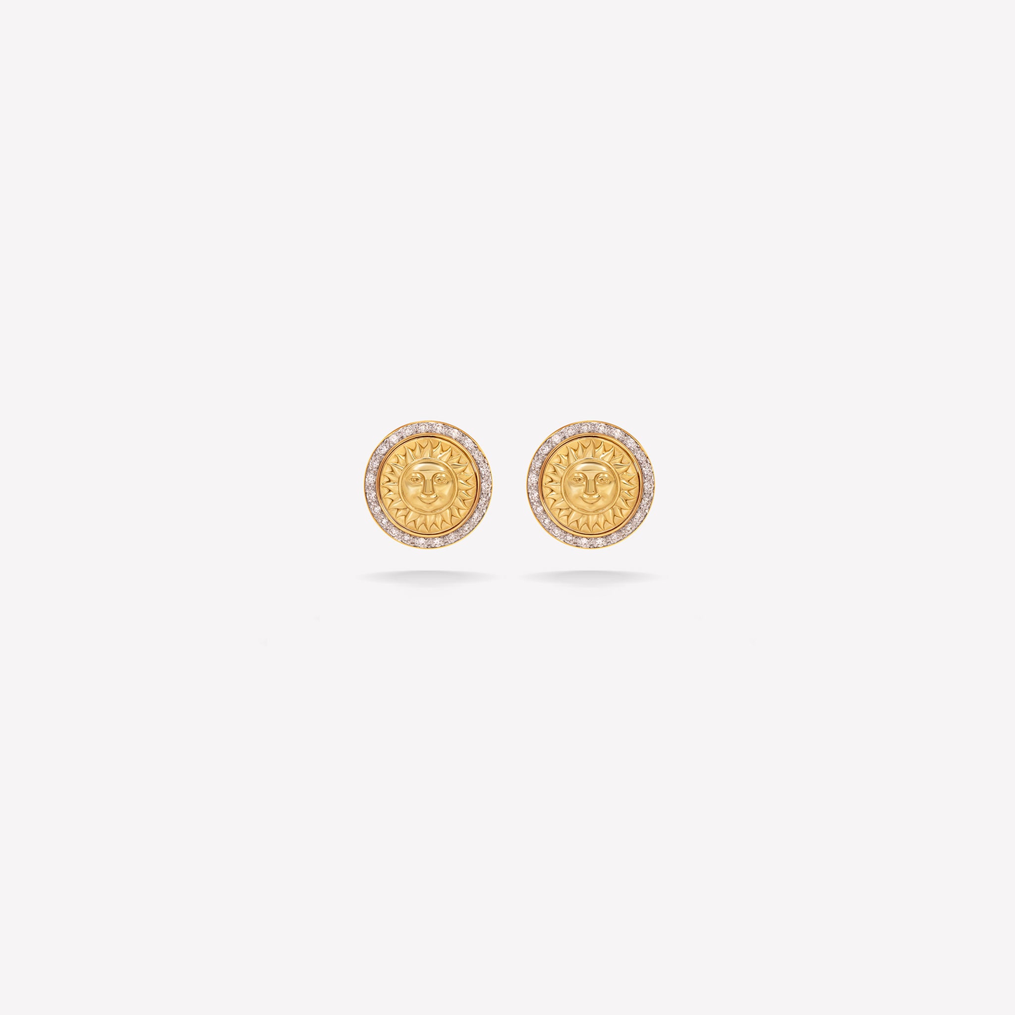 marinab.com, Soleil Small Gold Pavé Stud Earrings