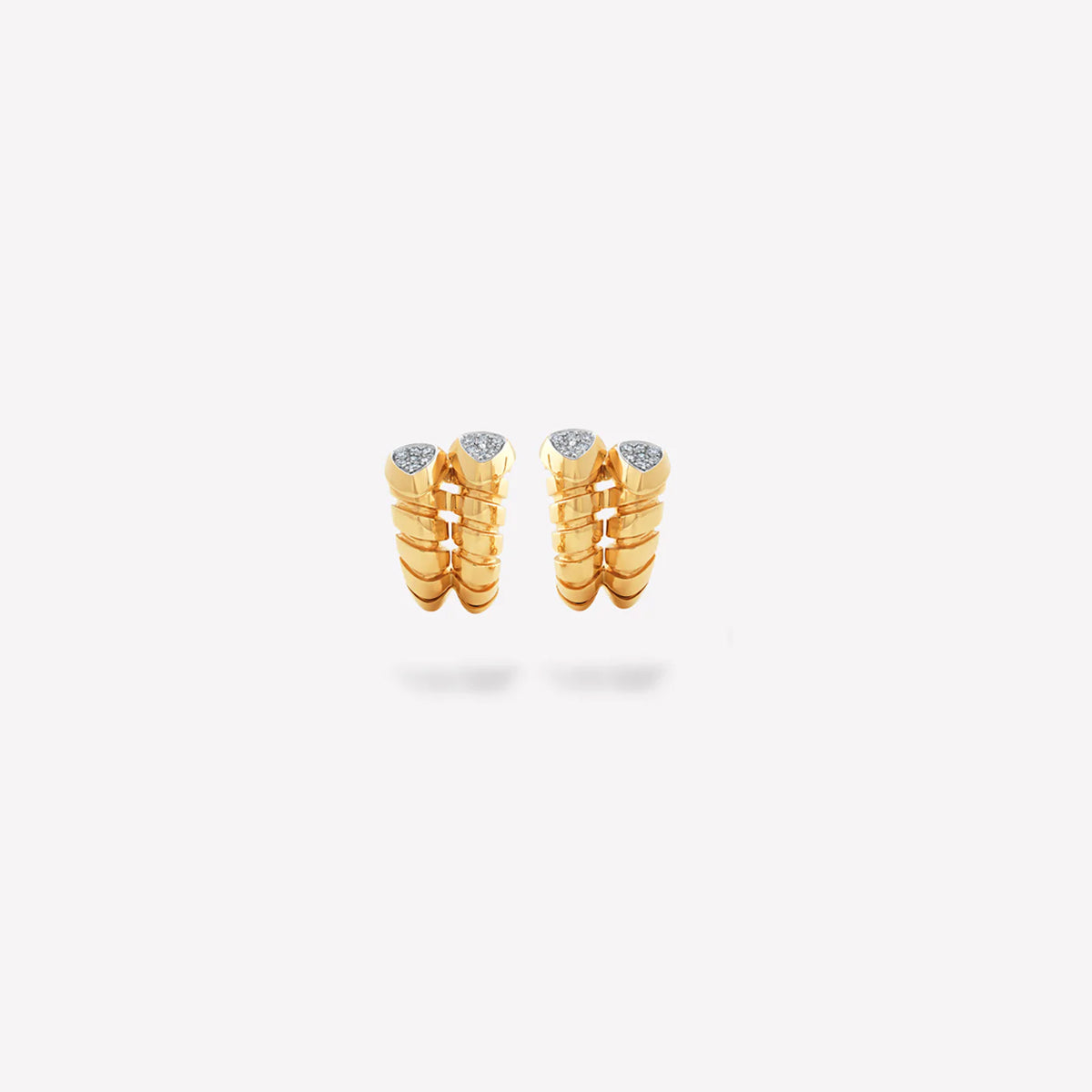 marinab.com, Trisolina Pavé Diamond Double Earrings