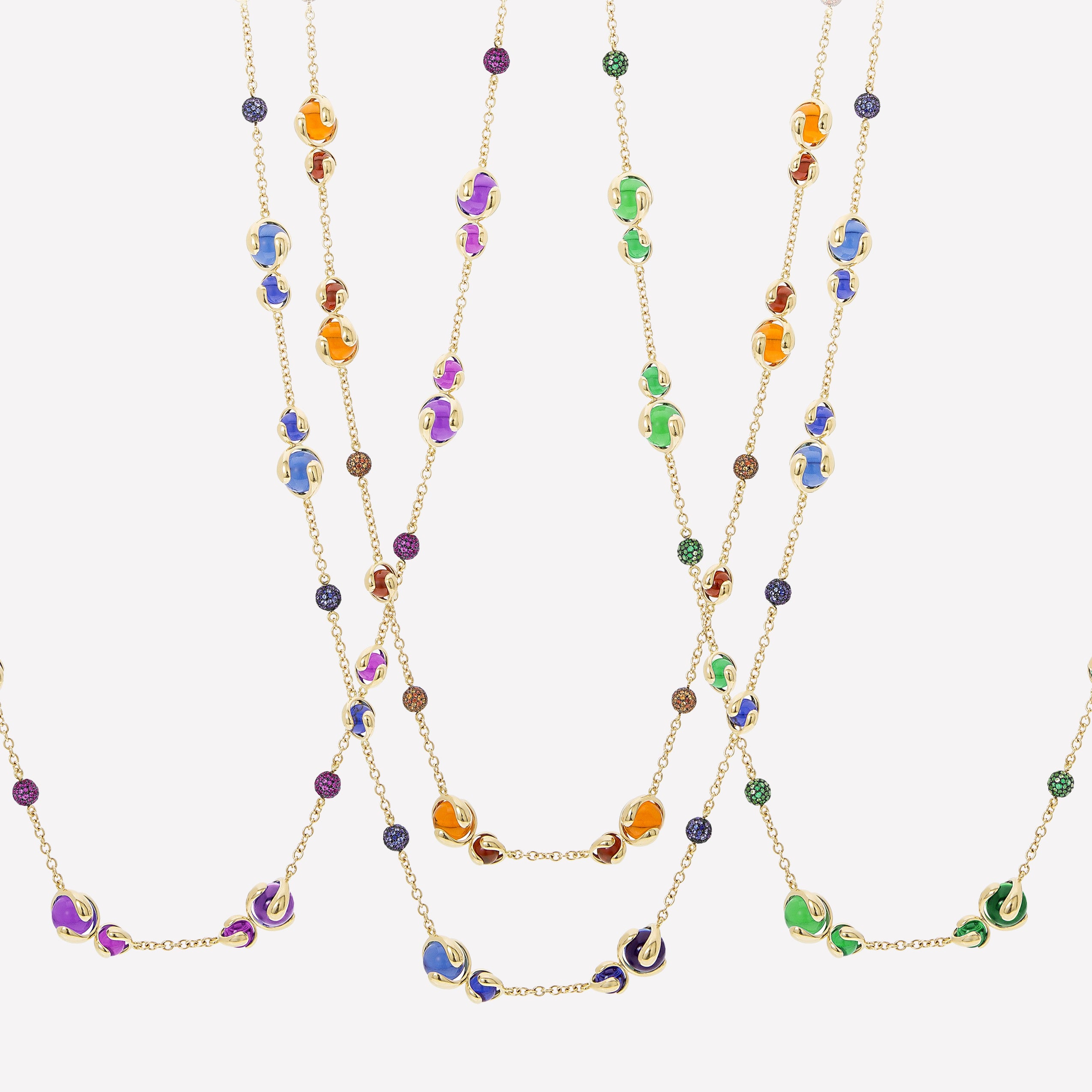 marinab.com, Cardan Pavé Beads Sautoir 36"