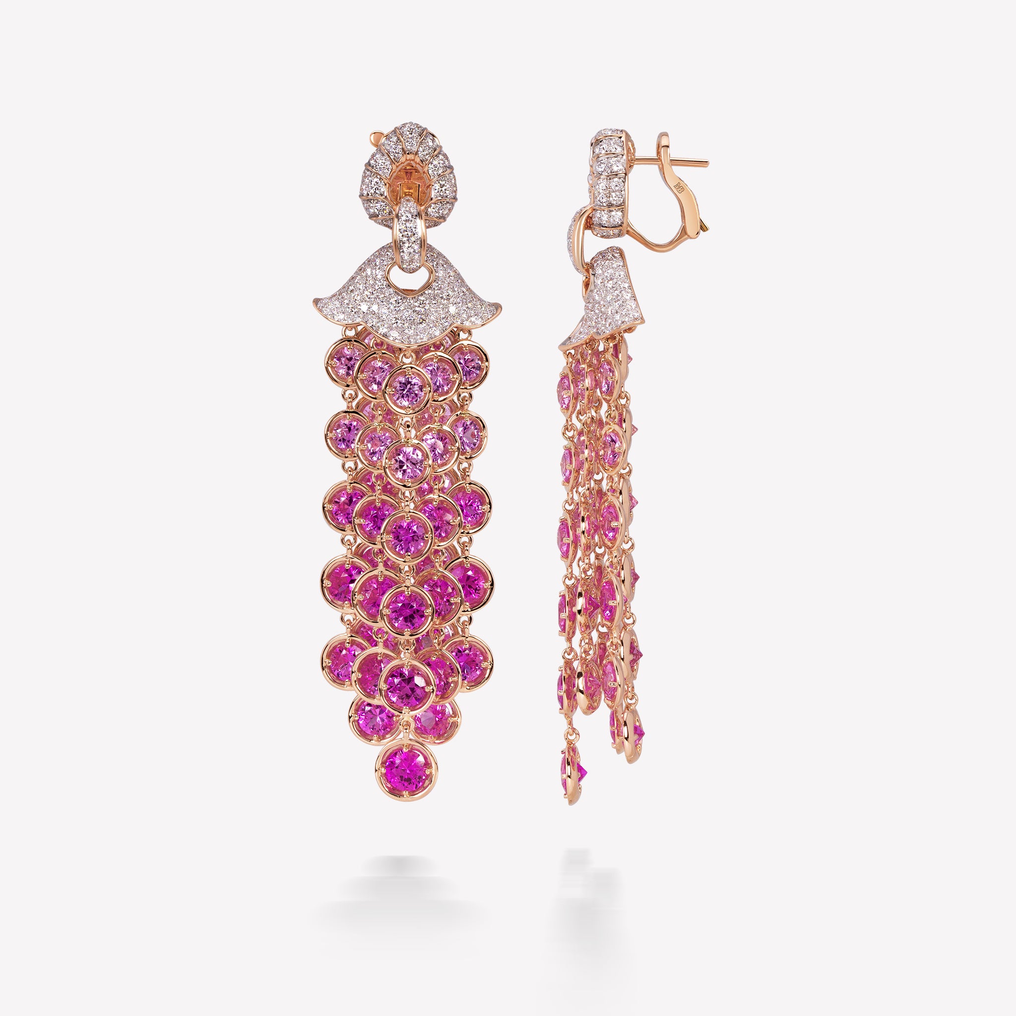 marinab.com, Pampilles Pink Sapphire Earrings
