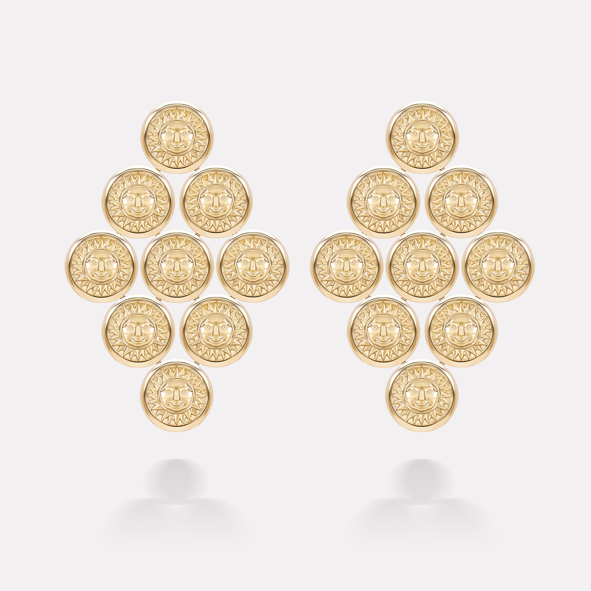 marinab.com, Soleil Gold Large Kite Earrings