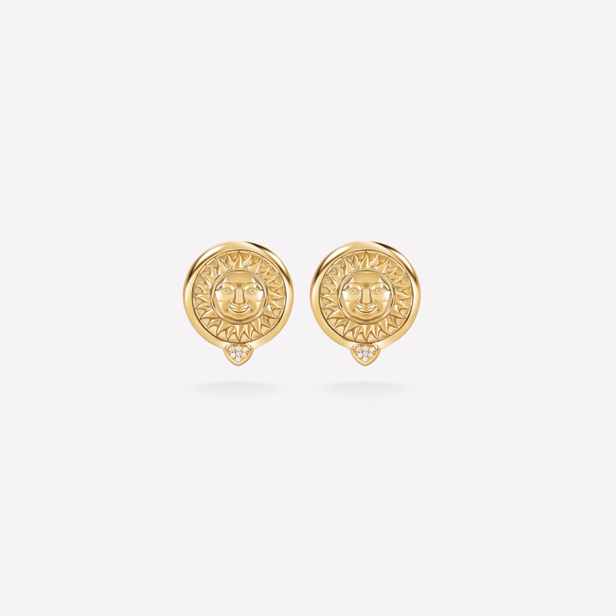 marinab.com, Soleil Gold Pav&eacute; Stud Earrings