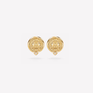 marinab.com, Soleil Gold Pavé Stud Earrings