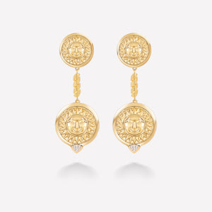 marinab.com, Soleil Gold Long Earrings