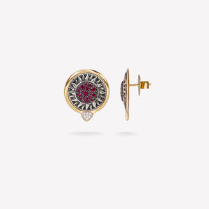 marinab.com, Soleil Precious Stone Pavé Stud Earrings