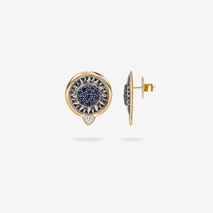 marinab.com, Soleil Precious Stone Pavé Stud Earrings