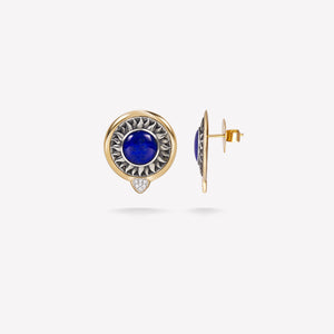 marinab.com, Soleil Precious Stone Cabochon Stud Earrings