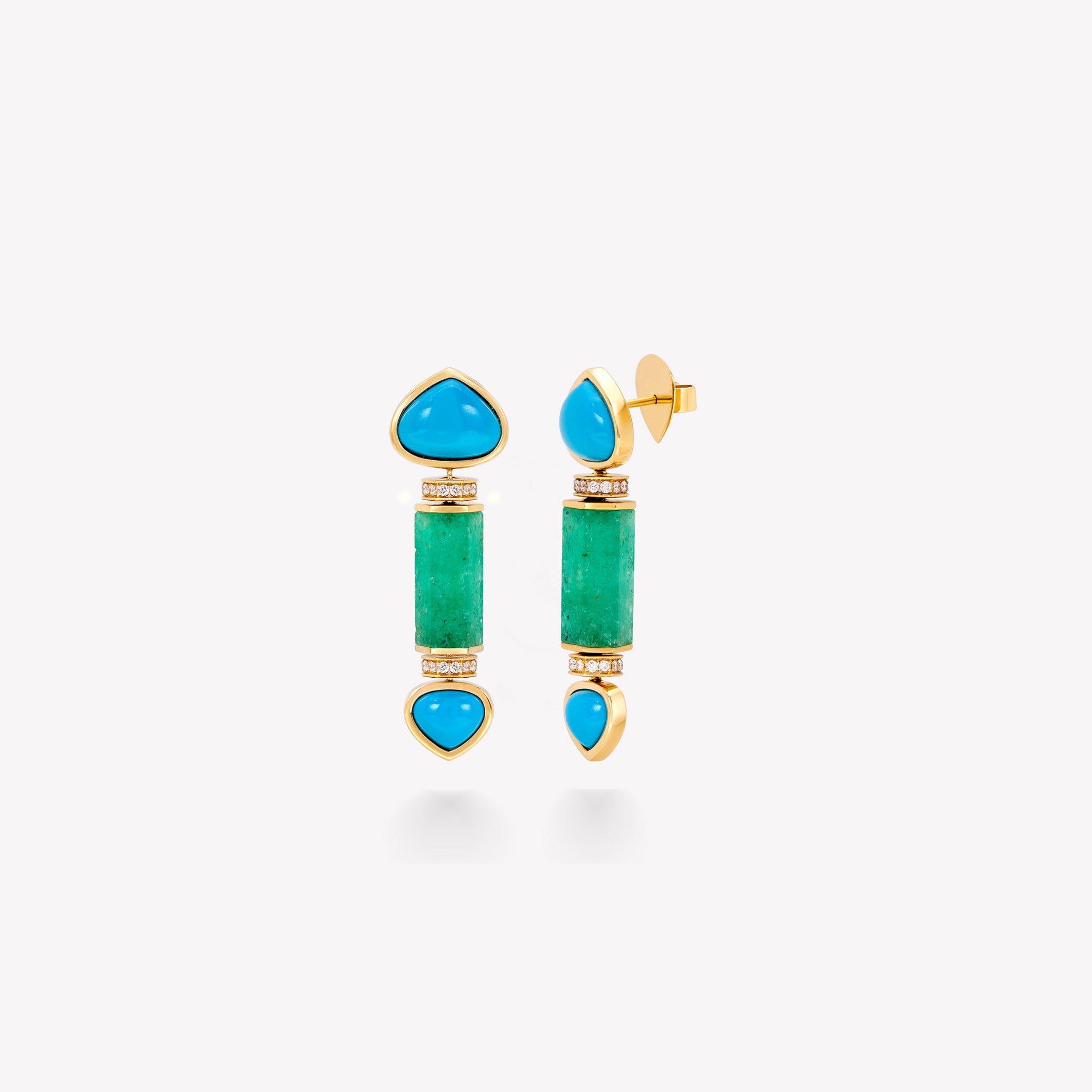 marinab.com, Muzo Emerald One of a Kind Eona Earrings