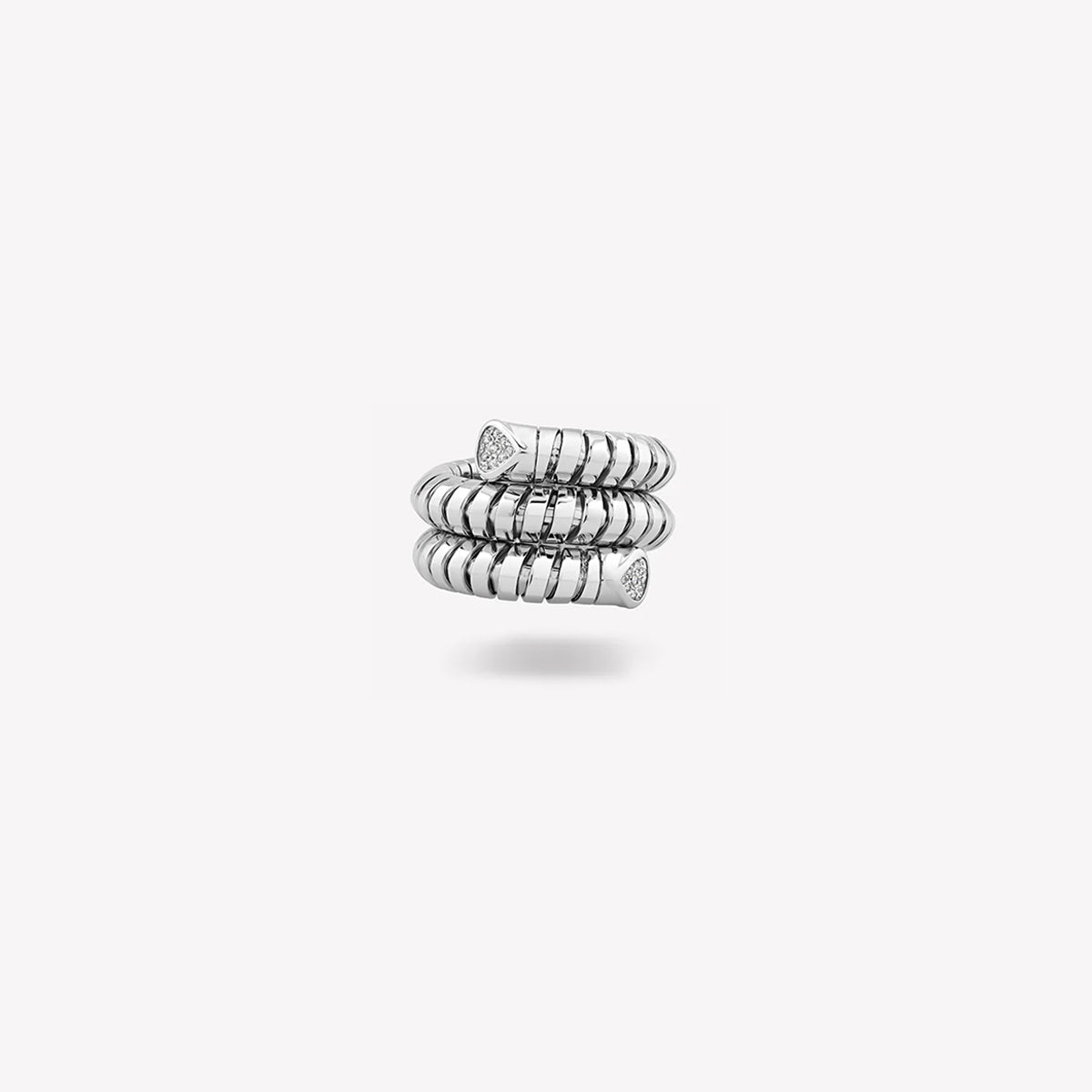 marinab.com, Trisola White Gold Pavé Diamond Ring