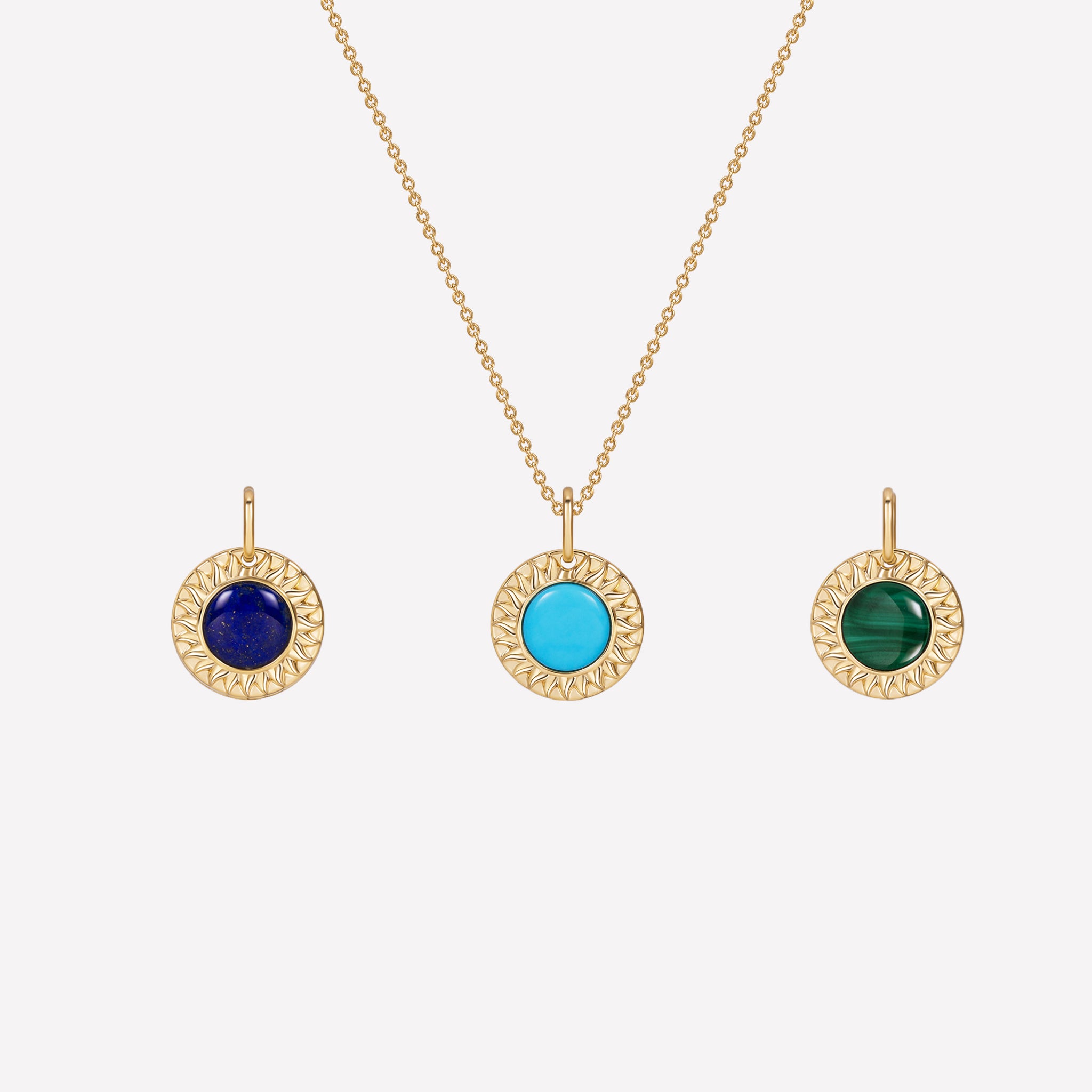 marinab.com, Soleil Precious Stone Cabochon Pendant