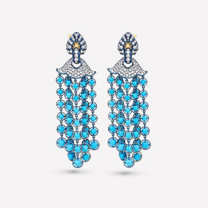 marinab.com, Pampilles Turquoise Earrings in Titanium