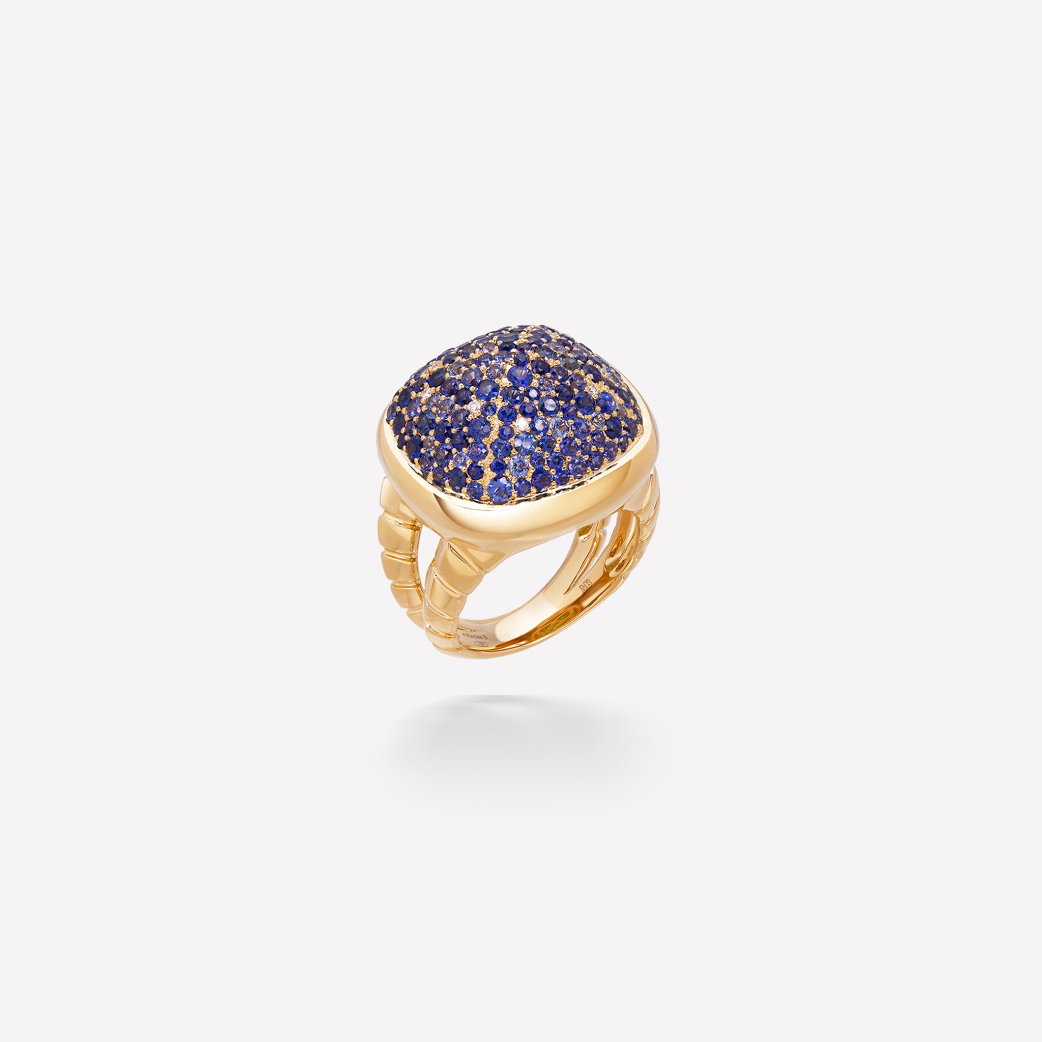 marinab.com, Tigella Pavé Blue Sapphire Ring