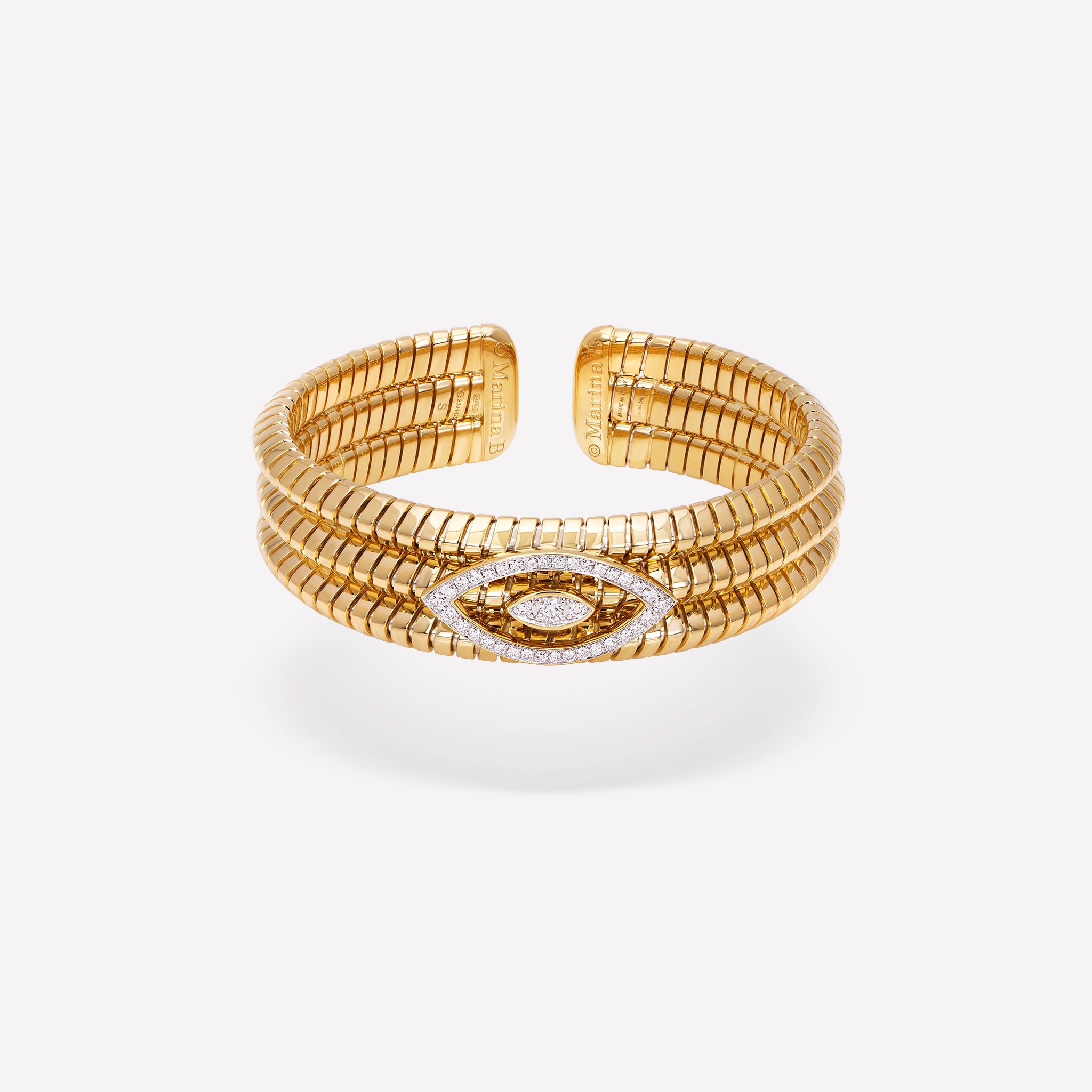 marinab.com, Trisolina Pavé Diamond “Evil Eye” Bangle