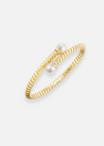 Lina Bypass Bracelet with Diamond and Pearl
