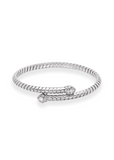 Lina Bypass Bracelet In White Gold