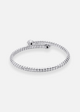 Lina Bypass Bracelet In White Gold