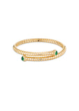 Trisolina Bypass Emerald Bangle