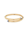 Trisolina Bypass Cabochon Sapphire Bangle
