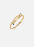 Trisolina Bypass Cabochon Sapphire Bangle