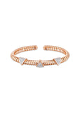 Trisolina Three Claws Bangle in Rose Gold