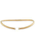 Trisolina Pavé Open Collar in Yellow Gold