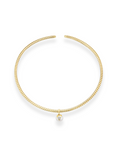 Lina Collar with Diamond and One Pearl Pendant