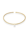 Lina Collar with Diamond and One Pearl Pendant