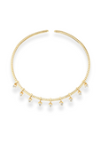 Lina Collar with Diamond and Nine Pearl Pendants