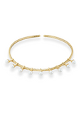 Lina Collar with Diamond and Nine Pearl Pendants