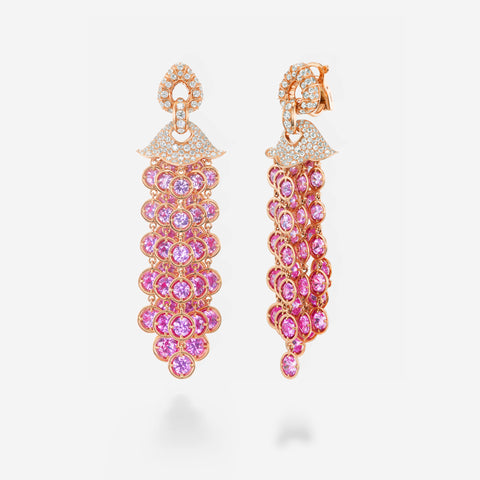 Pampilles Pink Sapphire Earrings