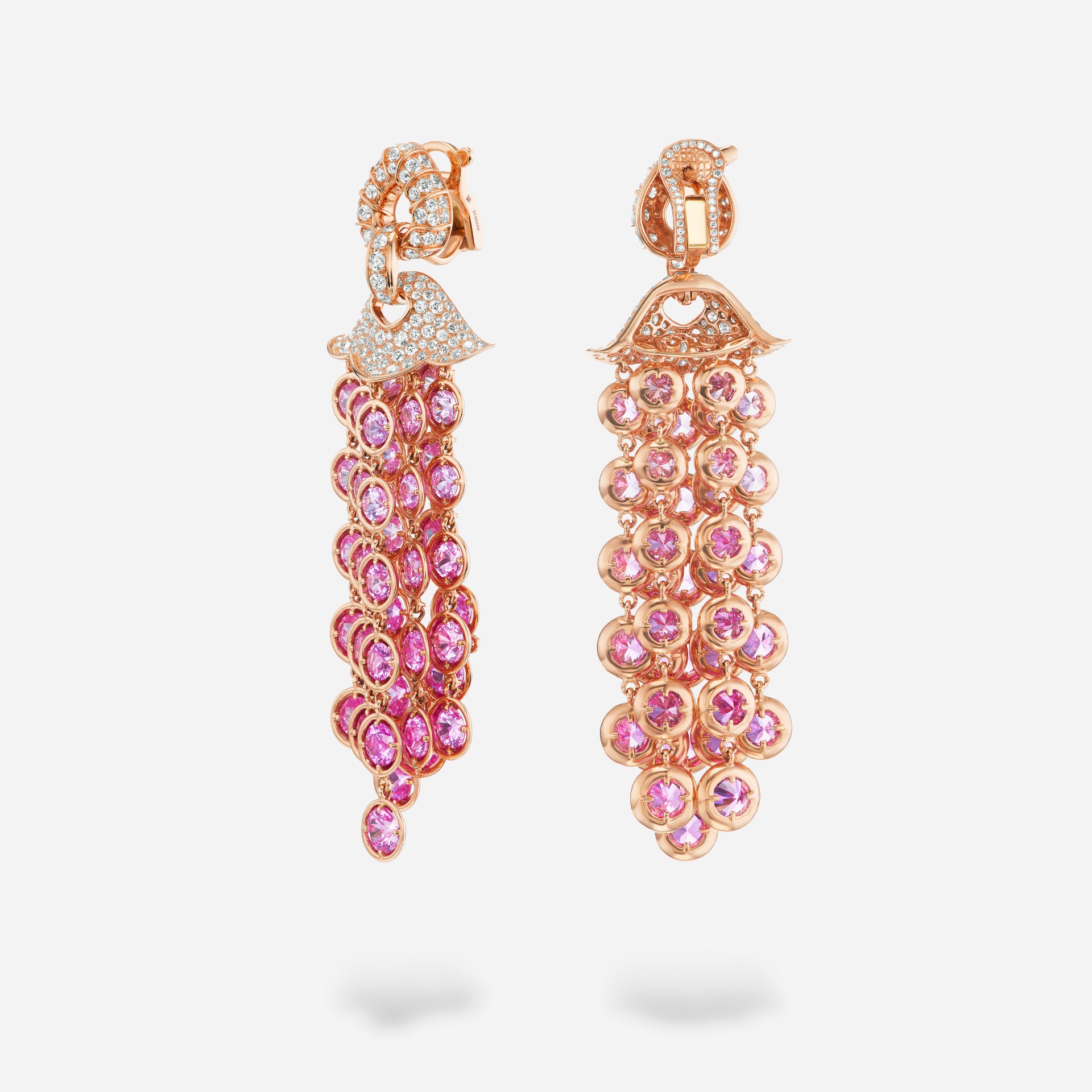 Pampilles Pink Sapphire Earrings