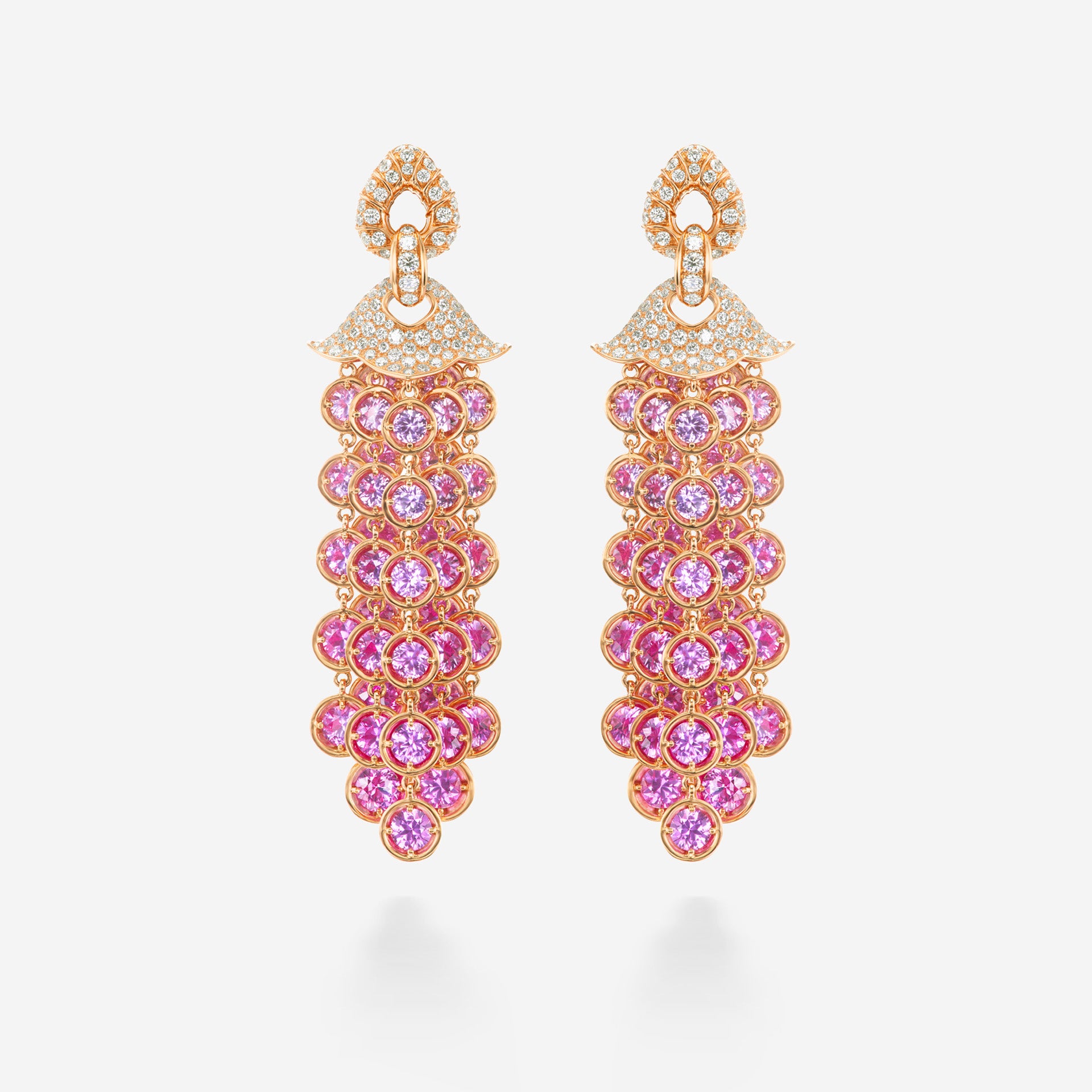 Pampilles Pink Sapphire Earrings