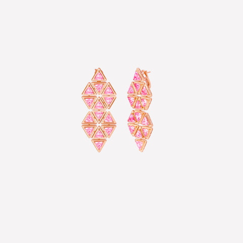 Pink Triangoli Kite Earrings
